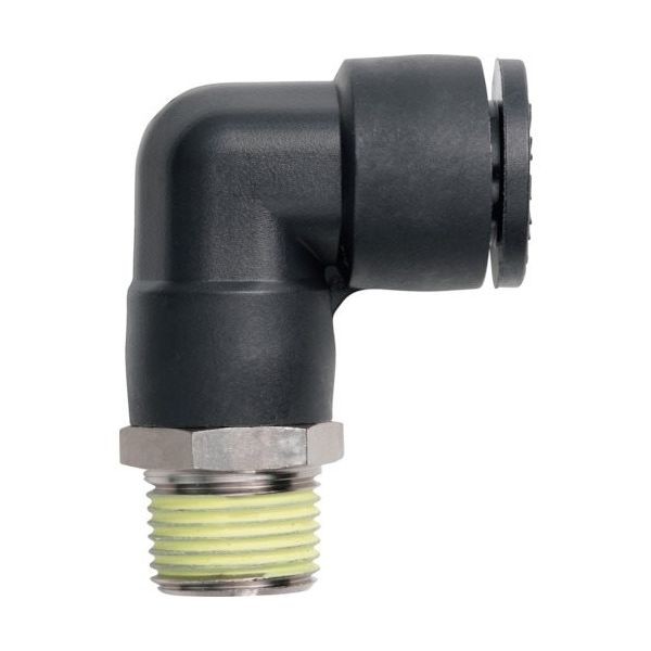 潤工社 ワンタッチ継手Mシリーズ エルボ 10mm PT3/8 PLBM-10-PT3/8-PM 1個 383-6776（直送品）