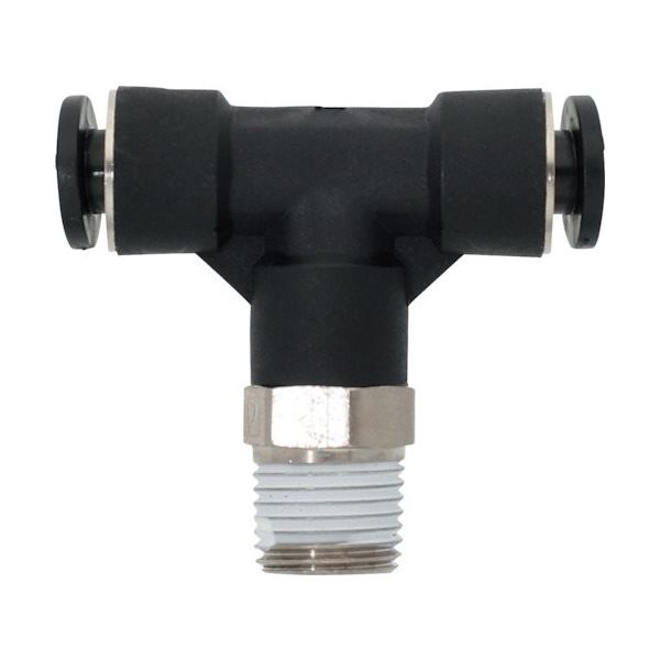 潤工社 ワンタッチ継手Mシリーズ テー 8mm PT1/8 PTAM-8-PT1/8-PM 1個 383-8296（直送品）