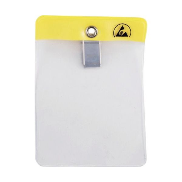 DESCO JAPAN 静電対策ネームカードホルダー クリップタイプ 縦型 68X93mm 35010 1個 111-5969（直送品）