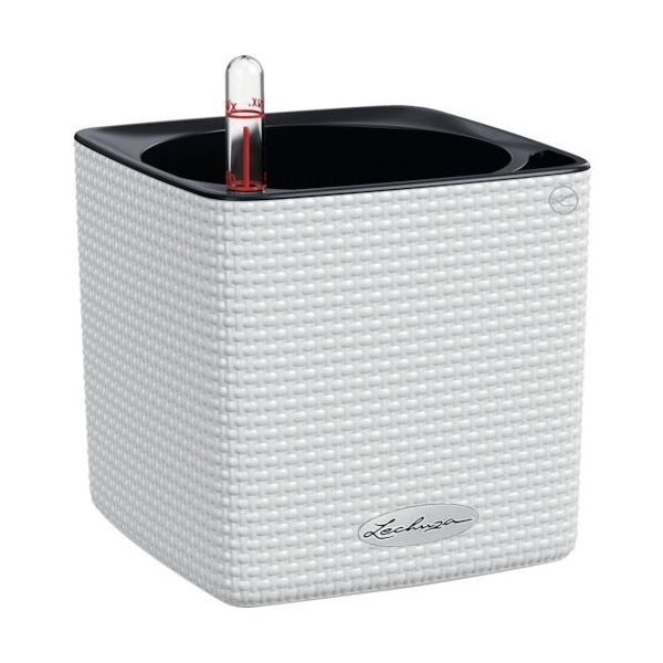 geobra Brandstatter レチューザ 底面給水プランター キューブカラー14 ホワイト 13380 1個 369-2518（直送品）