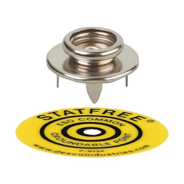 DESCO JAPAN グラウンド端子 マット用 10mm端子 かしめタイプ 09863 1個 111-7546（直送品）