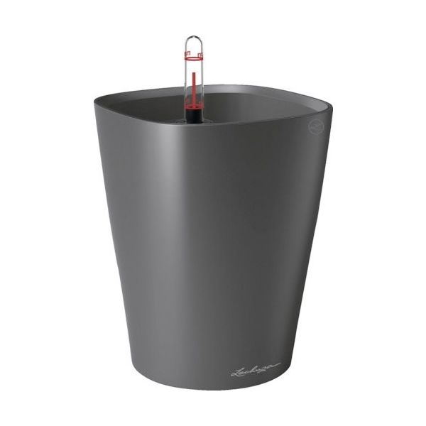 geobra Brandstatter レチューザ 底面給水プランター デルティーニ 土容量1.2L チャコール 14903 1個（直送品）