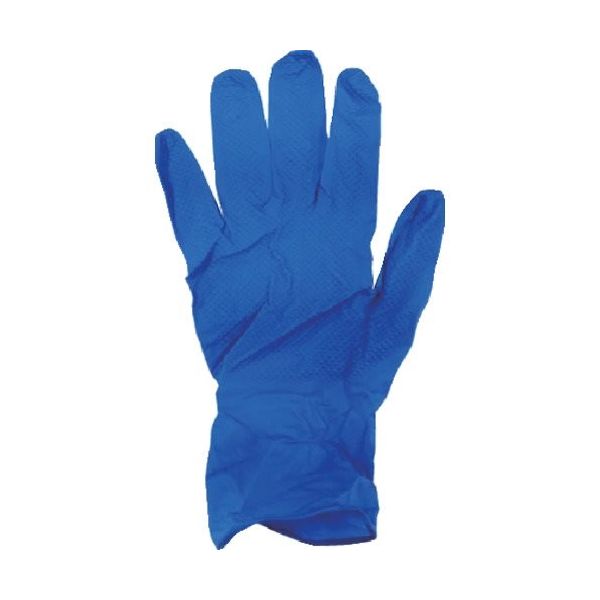 旭創業 Asahi 外エンボス加工ニトリル手袋 ニトリルザウルス ブルーPF LL(100枚入) 25978 1箱(100枚)（直送品）