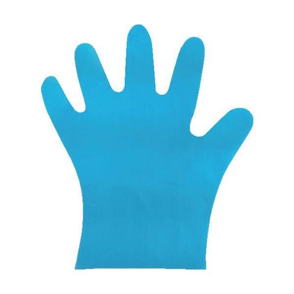 旭創業 Asahi バイオマス ポリエチレン手袋 フレッシュエンボス箱入 青L(200枚入) 11342 1箱(200枚) 363-7233（直送品）