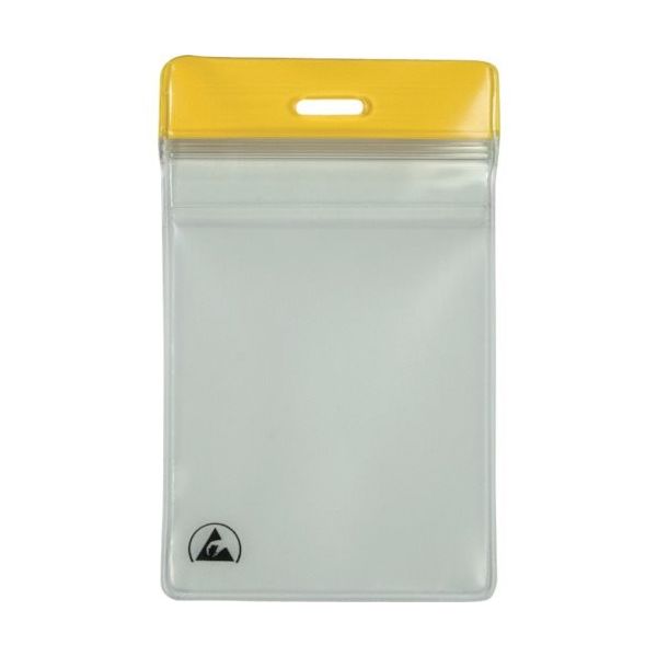 DESCO JAPAN 静電対策ネームカードホルダー ジッパー付き 縦型 68X111mm 35016 1個 111-4354（直送品）