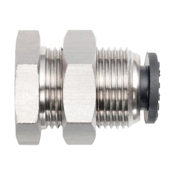 潤工社 ワンタッチ継手Mシリーズ 隔壁メスユニオン 12mm PT3/8 PNFM-12-PT3/8-BSM 1個 383-8350（直送品）