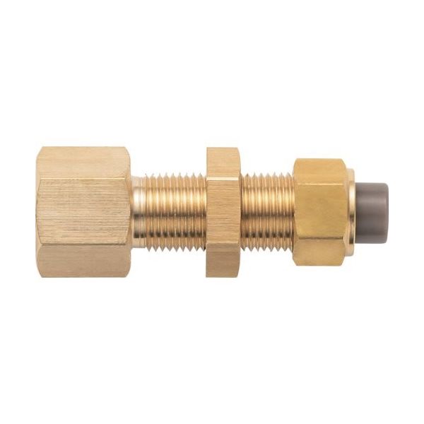 潤工社 黄銅製継手(ミリ系列) 隔壁メスユニオン 10×6.5mm Rc3/8 PNF-10X6.5-PT3/8-BS 1個（直送品）