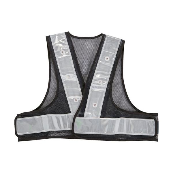 トラスコ中山 TRUSCO LED付ショート安全ベスト ネイビー×ホワイト SLENW 1着 388-6845（直送品）