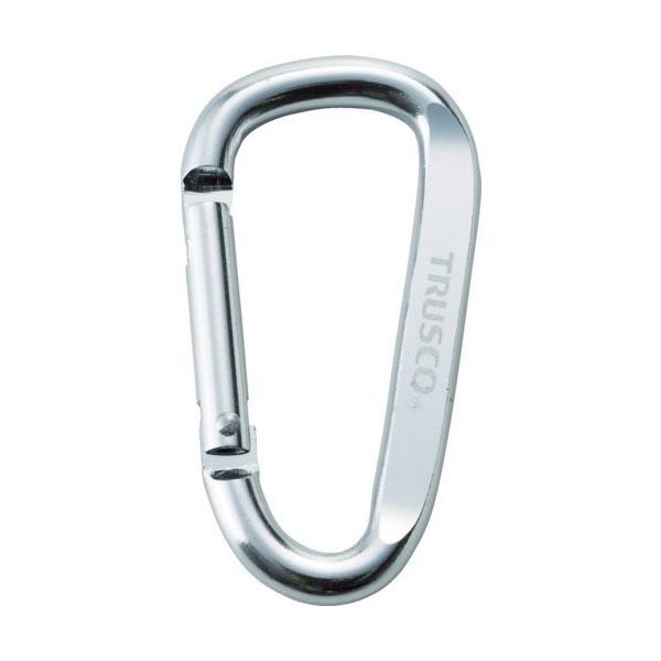 トラスコ中山 TRUSCO まとめ買い カラビナ 線径6mmX60mm D型 シルバー10個 TKN660SV10P 1組(10個)（直送品）