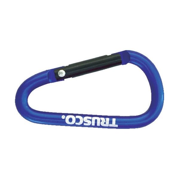トラスコ中山 TRUSCO まとめ買い カラビナ 線径5mmX50mm D型 ブルー100個 TKN550BLBOX 1箱(100個)（直送品）