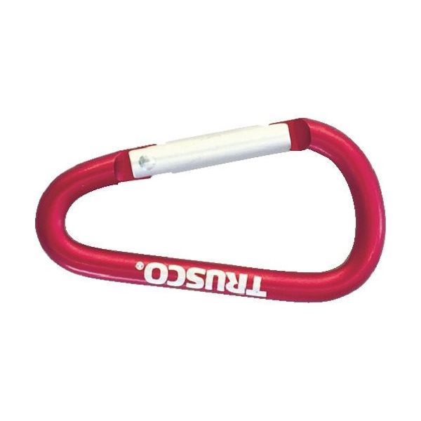 トラスコ中山 TRUSCO まとめ買い カラビナ 線径5mmX50mm D型 レッド10個 TKN550R10P 1組(10個)（直送品）