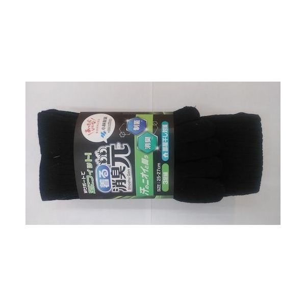 レンフロ・ジャパン レンフロ クルー丈5本指Wサポート SGWMB05TP 1組(3足) 433-7485（直送品）