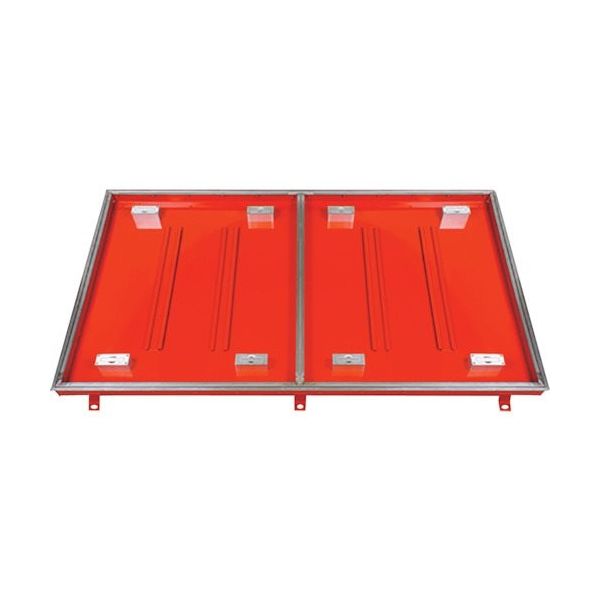 カネソウ 大口径マシンハッチ 充填用 屋内用 一般形 スチール製 ステンレス目地 S-1-600X1200 1組(1個) 254-4420（直送品）