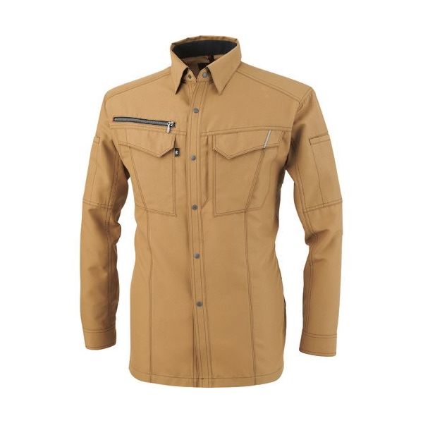 コーコス信岡 コーコス 長袖シャツ キャメル Lサイズ A-8078-24-L 1着 197-9989（直送品）