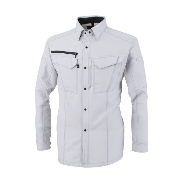 コーコス信岡 コーコス 長袖シャツ シルバー Lサイズ A-8078-3-L 1着 197-8423（直送品）