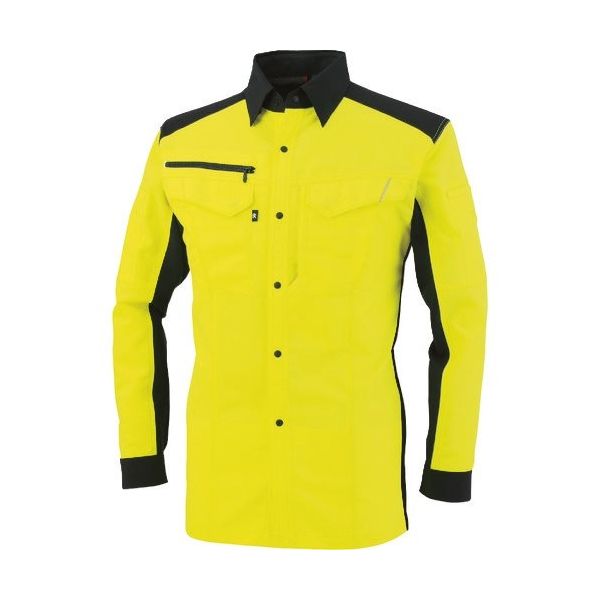 コーコス信岡 コーコス 長袖シャツ フラッシュイエロー Mサイズ A-8088-21-M 1着 197-8424（直送品）