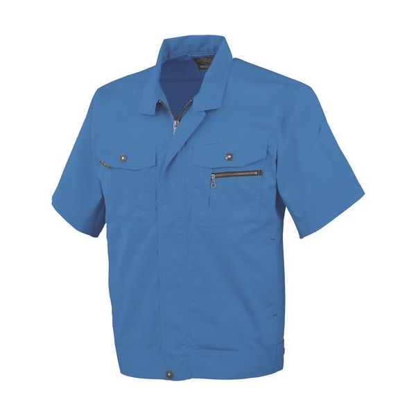 コーコス信岡 コーコス 立体カット半袖ブルゾン 6ブルー LL AS-930-6-LL 1着 135-5860（直送品）