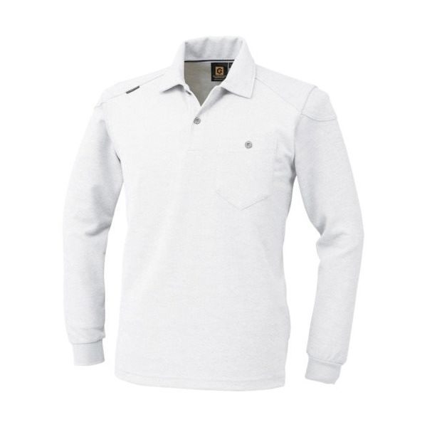 コーコス信岡 コーコス ナガソデポロシャツ Gー9118 0ホワイト 3L G-9118-0-3L 1着 117-4859（直送品）