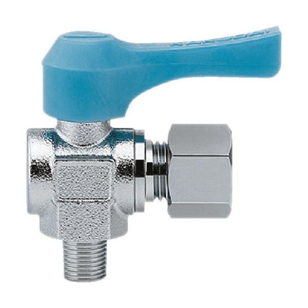 カクダイ アングル型ミニチュアボールバルブ 651-856-1/8X6.0 1個 807-4762（直送品）