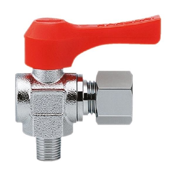 カクダイ アングル型ミニチュアボールバルブ 651-956-3/8X10.0 1個 807-4816（直送品）