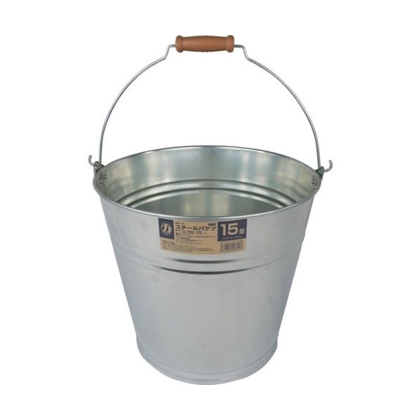 マルカ 田中 スチールバケツ15型 SB-15 1個 392-8955（直送品）