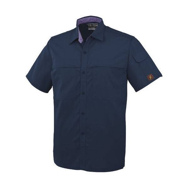 コーコス信岡 コーコス 半袖シャツPー5587 1 ネイビー L P-5587-1-L 1枚 134-4954（直送品）