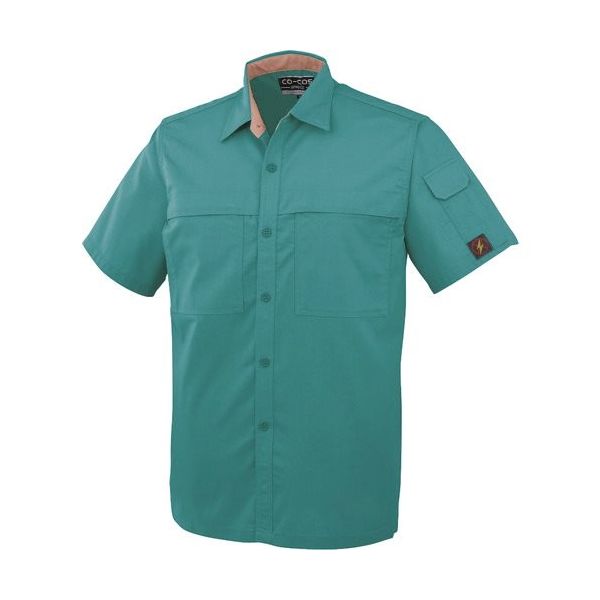 コーコス信岡 コーコス 半袖シャツPー5587 9 グリーン L P-5587-9-L 1枚 134-3282（直送品）