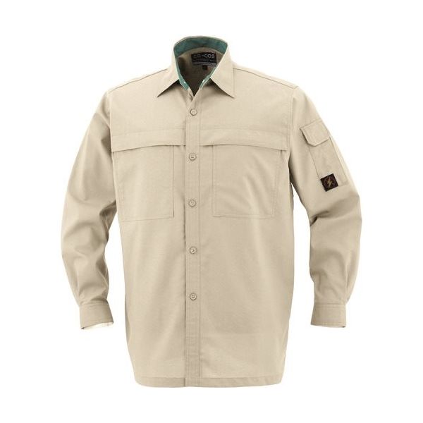 コーコス信岡 コーコス 長袖シャツPー5588 2 ベージュL P-5588-2-L 1枚 134-4977（直送品）