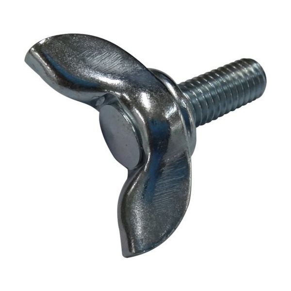 コノエ プレス蝶ボルト 鉄 ユニクロ 6×40 120本入 PWBT-ST-6U-640-120P 1箱(120本) 324-4105（直送品）