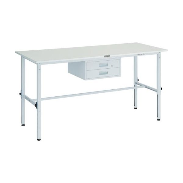 トラスコ中山 TRUSCO AEM型高さ調節作業台 1500X750 2段引出付 W色 AEM-1500F2 W 1台 466-7514（直送品）