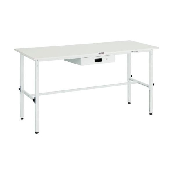 トラスコ中山 TRUSCO AEM型高さ調整作業台 1500X750 薄型1段引出付 W色 AEM-1500UDK1 W 1台（直送品）