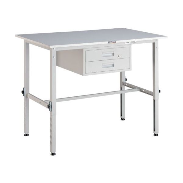 トラスコ中山 TRUSCO RAEM型高さ調節作業台 1200X750 2段引出付 W色 RAEM-1200F2 W 1台 467-2321（直送品）