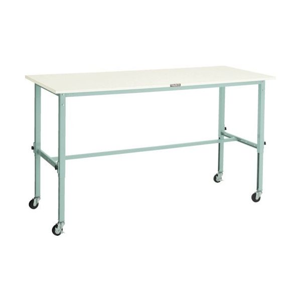 トラスコ中山 TRUSCO AEM型高さ調整作業台 1500X750 75φ車輪付 W色 AEM-1500C75 W 1台 454-3271（直送品）