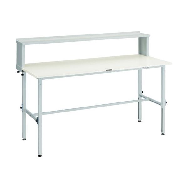 トラスコ中山 TRUSCO AEM型高さ調節作業台 1500X750 上棚付 W色 AEM-1500YURB W 1台 466-7549（直送品）