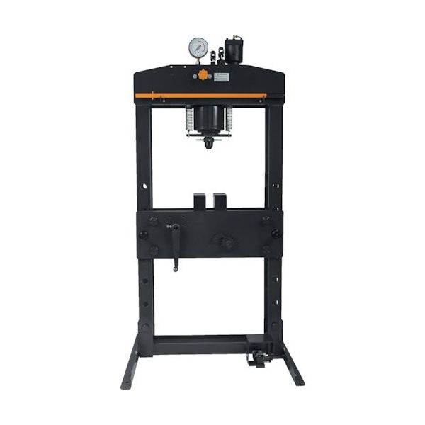 長崎ジャッキ 油圧矯正プレス(エアー手動兼用)ゴム車(ストッパー付) NSP-350A-C1 1台 387-2183（直送品）