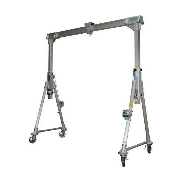 江崎機械工業 江崎 アルミ合金製門型クレーンMG型(軽量伸縮タイプ) 定格荷重500kg MG20-S20-LH-500 1台（直送品）