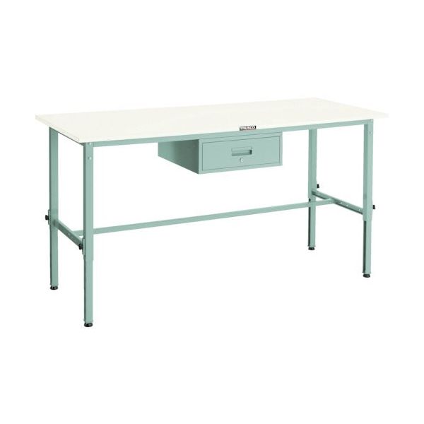 トラスコ中山 TRUSCO AEM型高さ調整作業台 1800X600 1段引出付 W色 AEM-1860F1 W 1台 454-3408（直送品）