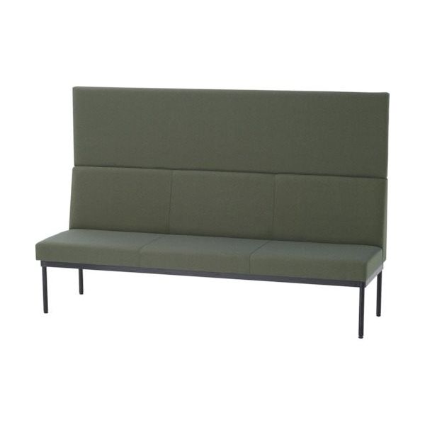 ミズノ パネル付ロビーチェア 幅1800 ダークグリーン MBC18BPDGR 1台 369-1105（直送品）