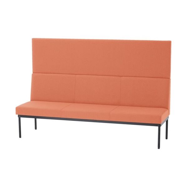 ミズノ パネル付ロビーチェア 幅1800 コーラルオレンジ MBC18BPCOR 1台 369-1096（直送品）