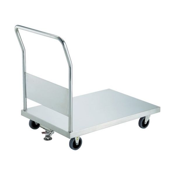 TRUSCO ステンレス台車 オールステン台車 1200X750 φ100帯電防止U車輪 ストッパー付 AS-1-100TBU-S 1台（直送品）