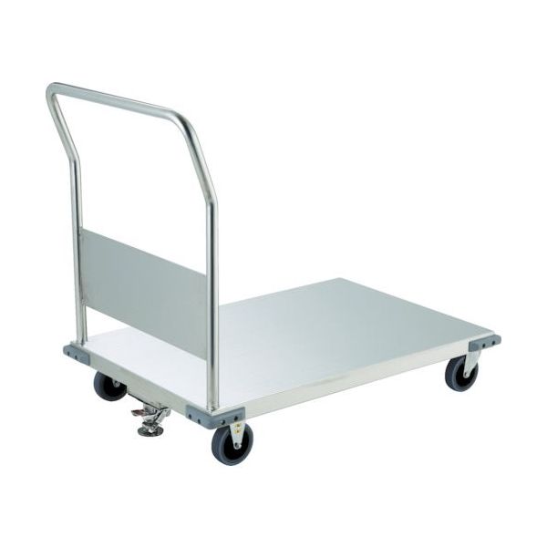 TRUSCO ステンレス台車 オールステン台車 コーナーC付 1200X750 帯電防止U車輪 ストッパー付 AS-1B-100TBU-S（直送品）