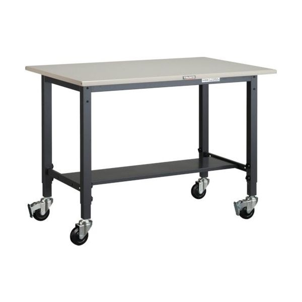トラスコ中山 TRUSCO AWMS型高さ調節作業台 1200X750 φ100キャスター付 AWMS-1275C100 1台（直送品）