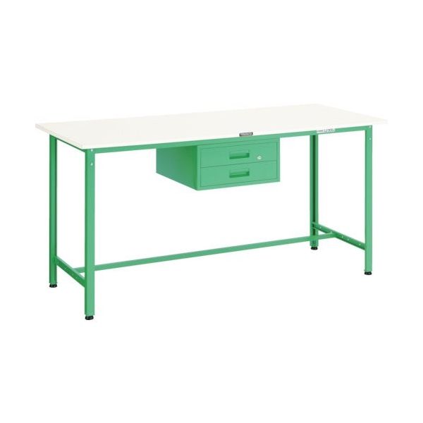 トラスコ中山 TRUSCO HRAE型立作業台 1500X750XH900 2段引出付 YG色 HRAE-1500F2 YG 1台（直送品）