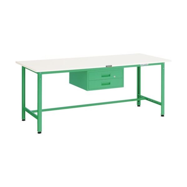 トラスコ中山 TRUSCO AE型作業台 1500X750XH740 2段引出付 YG色 AE-1500F2 YG 1台 466-6992（直送品）