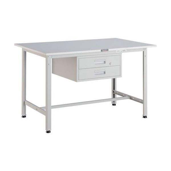 トラスコ中山 TRUSCO RAE型作業台 1200X750XH740 2段引出付 W色 RAE-1200F2 W 1台 467-1791（直送品）