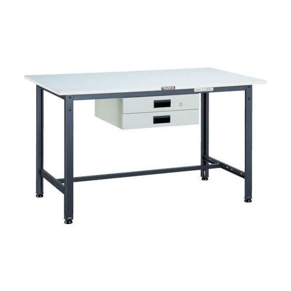 トラスコ中山 TRUSCO RAE型作業台 900X750XH740 薄型2段引出付 DG色 RAE-0975UDK2 DG 1台（直送品）