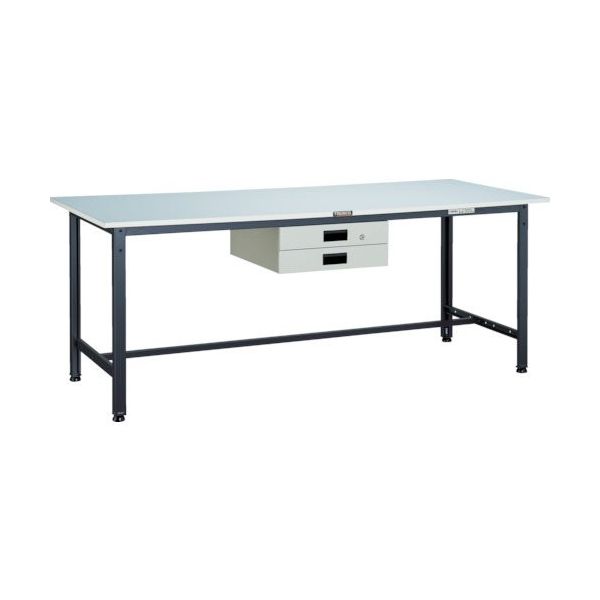 トラスコ中山 TRUSCO RAE型作業台 1500X750XH740 薄型2段引出付 DG色 RAE-1500UDK2 DG 1台（直送品）