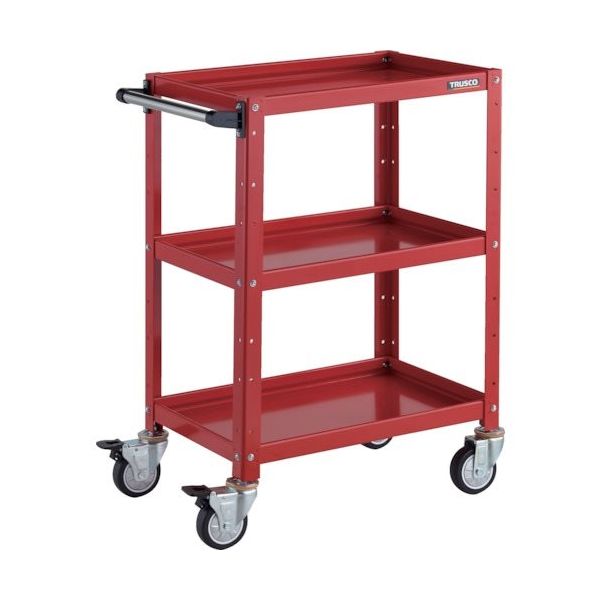 トラスコ中山 TRUSCO ツールワゴン バーディワゴン 600X400XH880 ウレタン車輪 レッド BDW-963U-RR 1台（直送品）