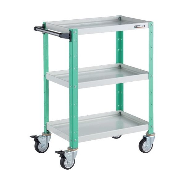 TRUSCO ツールワゴン バーディワゴン 600X400XH880 ウレタン車輪 ホワイト/ヤンググリーン BDW-963U-WYG 1台（直送品）