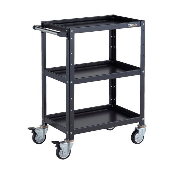 トラスコ中山 TRUSCO ツールワゴン バーディワゴン 600X400XH880 ウレタン車輪 ブラック BDW-963U-BKBK 1台（直送品）